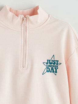 Dik Yaka K?z ?ocuk Sweatshirt