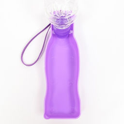 Автопоилка прогулочная с фигурной бутылочкой, 250 мл, фиолетовая - Пижон фото 3