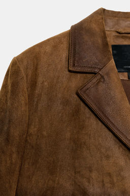 100% LEATHER COAT ZW COLLECTION LIMITED EDITION - Zara фото 9