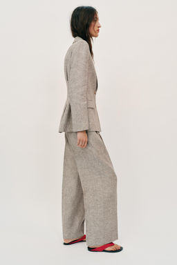 PANTAL?N RECTO 100% LINO SET / Arena / Vigor? - Zara фото 4