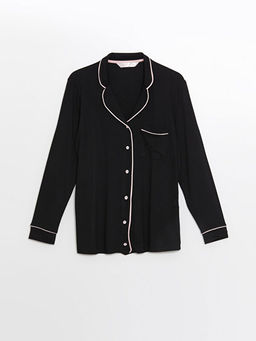 G?mlek Yaka Kad?n Pijama ?st?