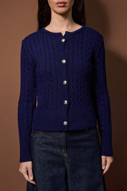 Lacivert-Ekru 2li Fitted/Vucuda Oturan Ikili Paket Triko H?rka TWOAW26HI00218