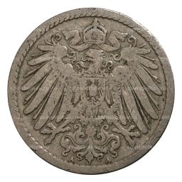 Монета 5 пфеннигов 1898 года А Германия