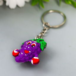 Цена за 12 шт. Брелок резина Фруктики-смайлики МИКС 2,7х2,6х1,6 см - Simaland фото 2