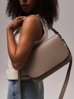 Сумка кожаная Deboro 30512 бежевый латте