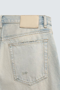 JEANS STRAIGHT CROPPED FIT / Azul claro - Zara фото 10