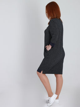 Платье в горизонтальную полоску - Almond фото 7