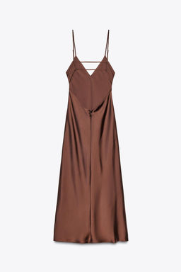 SATIN MIDI DRESS - Zara фото 24