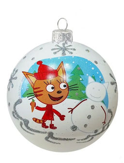 Елочный шар Карамелька и снеговик КУ-80-224271 - Коломеев фото 2