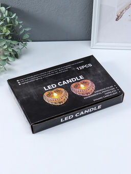 Цена за 2 шт. Светодиодная свеча LED - ночник RISALUX «Сердце в льдинке», 3×LR1130, прозрачный, 5.5×5.5×3.3 см