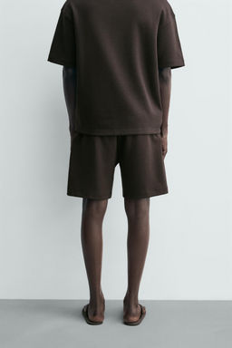 BERMUDA JOGGER RELAXED FIT INTERLOCK / Marr?n oscuro - Zara фото 3