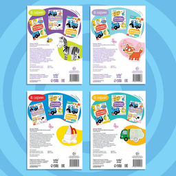 Набор с наклейками Весёлые половинки, Синий трактор  фото 6