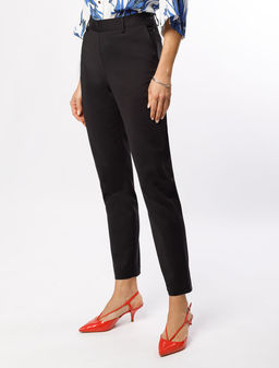 Брюки из плотной эластичной ткани из хлопка с нейлоном