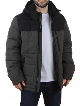 62042 DK. GREEN/BLACK Куртка мужская зимняя (200 гр. холлофайбер)