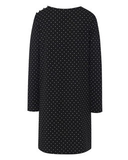 Черное платье миди в горошек - Incity фото 2