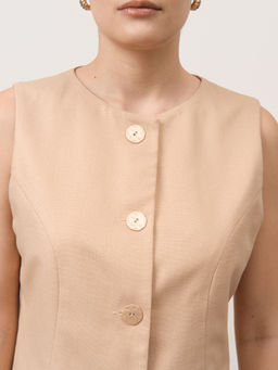 Жилет из льна 7011892 золото