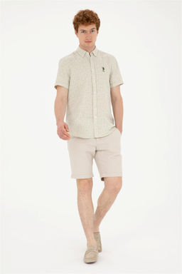 Мужская зеленая рубашка с коротким рукавом Неожиданная скидка в корзине - U.s. polo assn фото 4