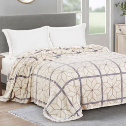 Плед/покрывало 220х200см Архангельский, велсофт Бамбук набивной, полиэстер 100%, плотность 260г/м2, упаковка: 20х33см пояс бумажный, Домашняя мода (Россия)