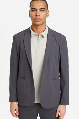 Teknik Kuma_tan Esnek Blazer Ceket - Defacto фото 4