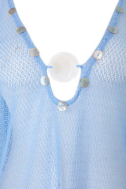 Mavi _rme Mini Aksesuar Detayl_ Mesh Plaj Elbisesi TBESS26EL00048 - Trendyolmilla фото 4