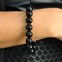 Обсидиан браслет шарик 12мм