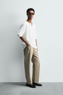 BUTTON NECK T-SHIRT - Zara фото 4