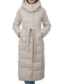 3069 LT.BEIGE Пуховик облегченный зимний женский (80% пух, 20% перо)