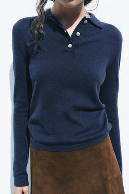 PLAIN 100% WOOL POLO SHIRT - Zara фото 4