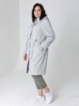 25137 Плащ св.серый - Dizzyway фото 2