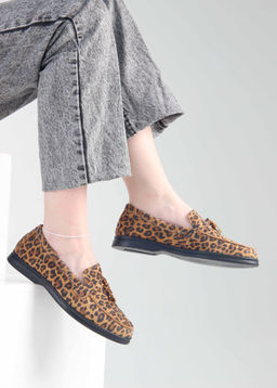 Лоферы туфли 170.2614bl. коричневый леопард