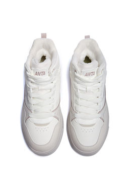 Кеды повседневные утепленные Бежевый/Серый