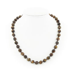 Бычий глаз (ЮАР) 10мм гранёные "Валькирия" бусы длиной 52см