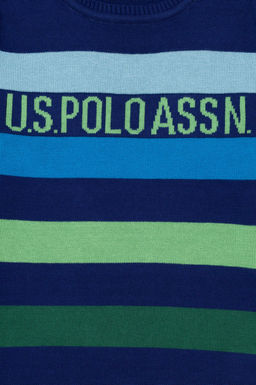 Темно-синий трикотажный свитер для мальчика - U.s. polo assn фото 4