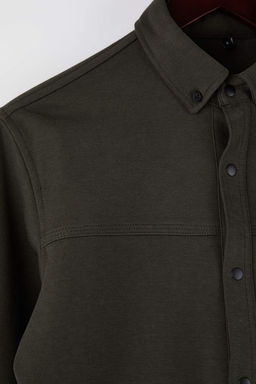 Antrasit Regular Fit Dokulu Erkek Gomlek TMNAW26GO00023 - Trendyolmilla фото 13