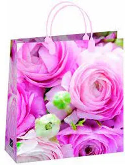 9001 Сумка пластик. BAS 92 (26x23см) маленькая Цветы*20