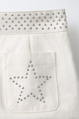 BERMUDA DETALLE TACHAS Y ESTRELLAS / Crudo - Zara фото 4
