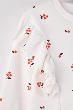 Ekru Pamuklu Bask?l? K?z Cocuk Orme Sweatshirt TKDAW26SW00053 - Trendyolmilla фото 3