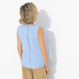 Блуза с декоративными защипами Счастье с тобой (лазурная) - Charutti фото 11