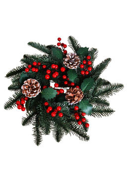 Новогодний венок 30см "Рождественский" (НУ-4923)