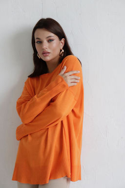 10206 Удлинённый джемпер оранжевый - Martichelli фото 9
