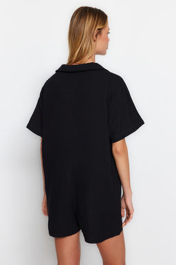 Siyah Dokuma Plaj Mini Tulum TBESS23TU00001