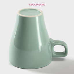 Кружка Доляна Coffee break, 280 мл, керамика, бирюзовая
