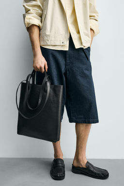 BOLSO SHOPPER PIEL LIMITED EDITION / Negro - Zara фото 8