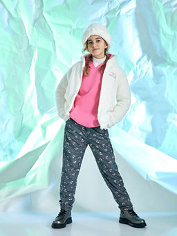 Beli Lastikli Desenli Polar Astarl? K?z ?ocuk Pantolon - Waikiki фото 2