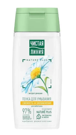 ЧИСТ.ЛИНИЯ очищ.пенка д/умывания на отваре целебных трав фл.100мл