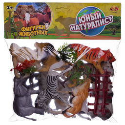 Игровой набор ABtoys Юный натуралист Фигурки домашних и диких животных с игровыми предметами №1  фото 12