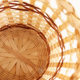 Корзина плетёная для хранения «Стакан», 14×14×18 см, ручка h=14 см, бамбук