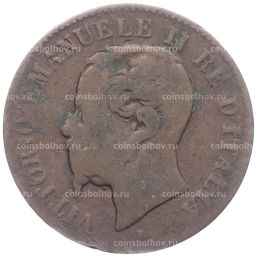 Монета 2 чентезимо 1867 года M Италия