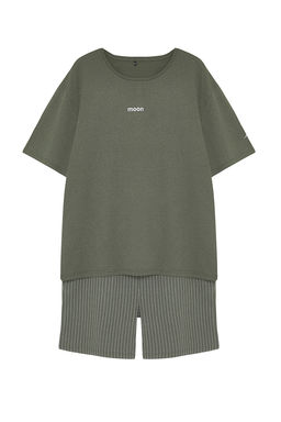 TRENDYOL MAN Buyuk Beden Bordo Regular Fit Rahat Bask?l? Sortlu Pijama Tak?m? TMNSS23PT00014 - Trendyolmilla фото 13