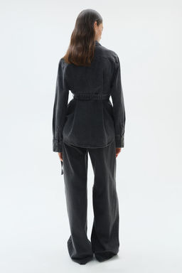 MAMA Camisa denim con cinturon de anudar - H&m фото 5